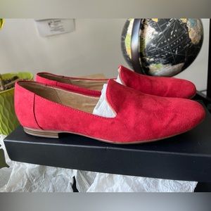 Red Suede Naturalizer Flats